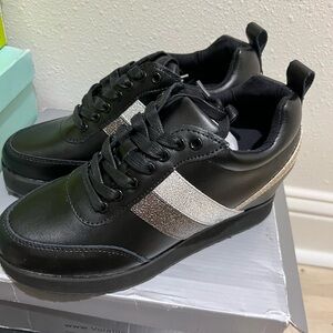 Very Volatile Black and Silver Sneakers